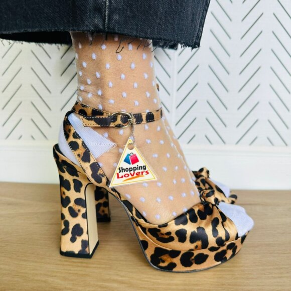 Rampage Leopard Print Peep Toe Heels - Picture 3 of 8